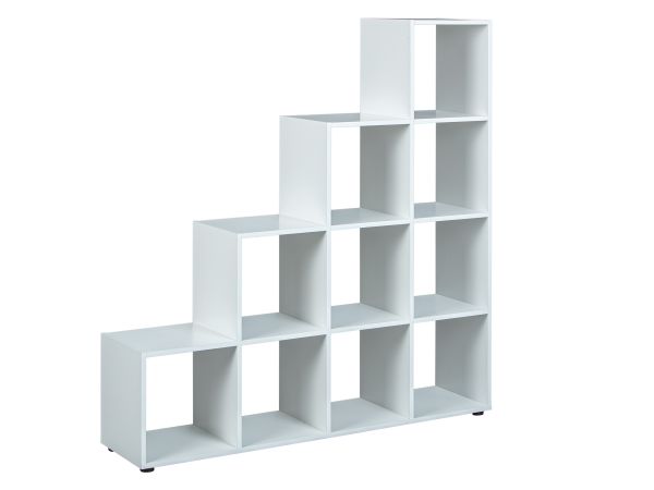 Raumteiler Caboto 10 Fächer Weiß Bücherregal