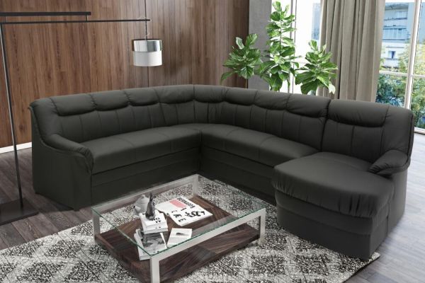 Ben Wohnlandschaft, zeitlose Couch mit hochwertiger Ferderkern-Polsterung, U-Form