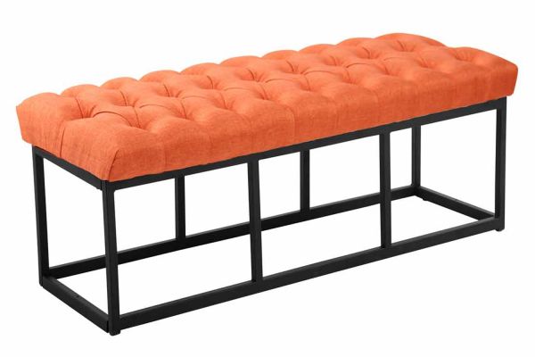 Sitzbank Amun Stoff Schwarz 120 cm orange