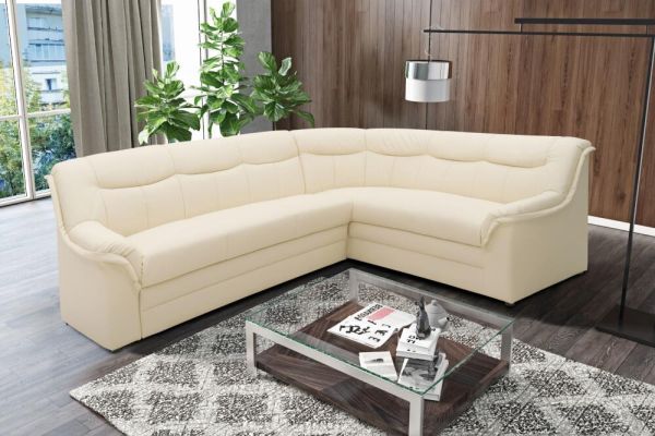 Ben Ecksofa, zeitlose Couch mit hochwertiger Ferderkern-Polsterung, L-Form