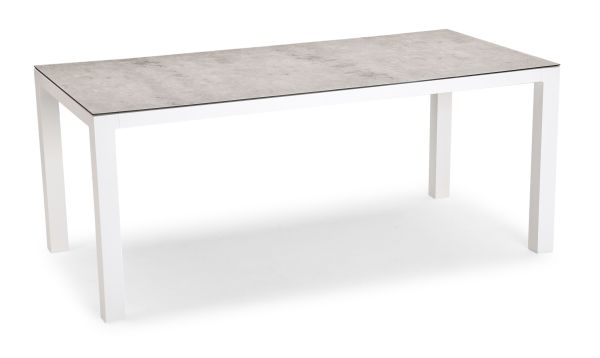 Tisch Houston 160x90cm weiss/silber