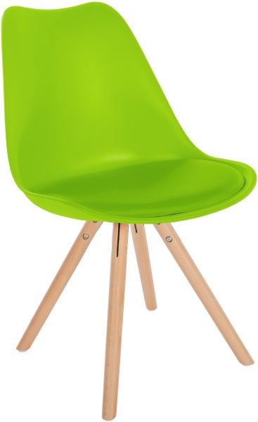 Stuhl Sofia Kunststoff Rund hellgrün