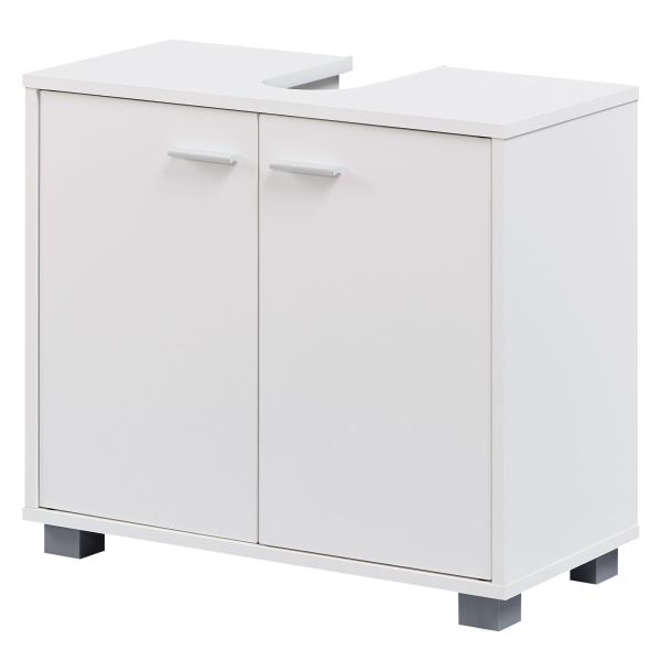 Design Waschbeckenunterschrank WL1.344 Badunterschrank mit 2 Türen Weiß