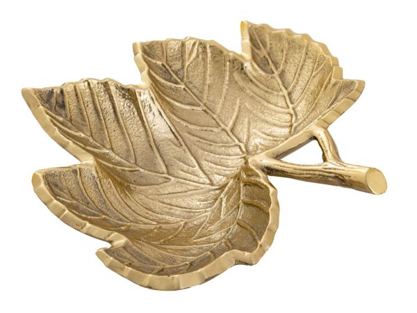 Dekoschale Schale Aluminium Leaf gold o. silber Blattschale gold