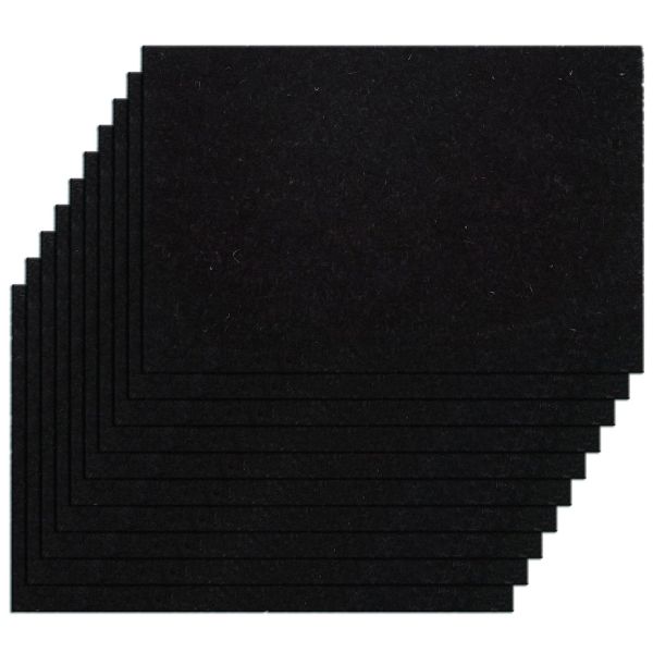 Kokosmatte 10er Set Türvorleger Schmutzfangmatte Fußmatte Fußabtreter einfarbig für Haustür 3 Farben 50 x 80 cm schwarz