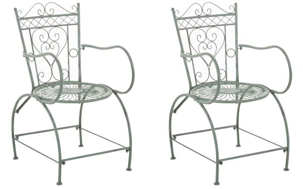 2er Set Stühle Sheela antik-grün