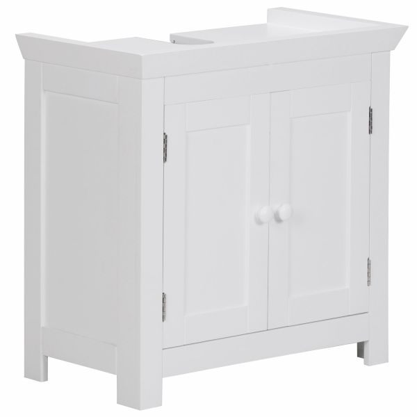 Design Waschbeckenunterschrank WL1.350 Badunterschrank mit 2 Türen Weiß