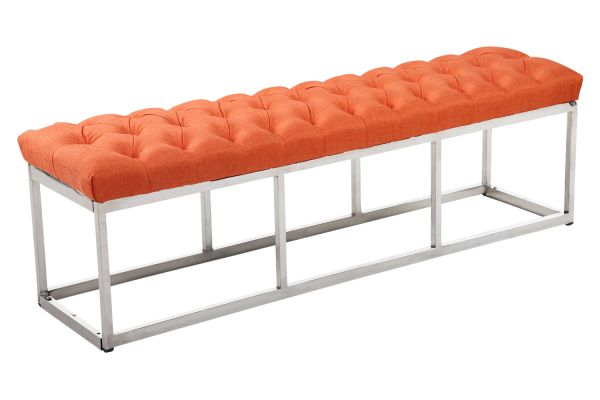 Sitzbank Amun Stoff Edelstahl 150 cm orange